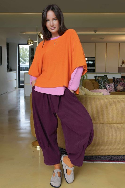 Cooper Needlecord Quirky Cocoon Pant Beetroot  /14 =